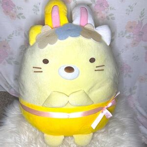 San-X Sumikko Gurashi Easter Bunny Ears Neko Cat Plush
